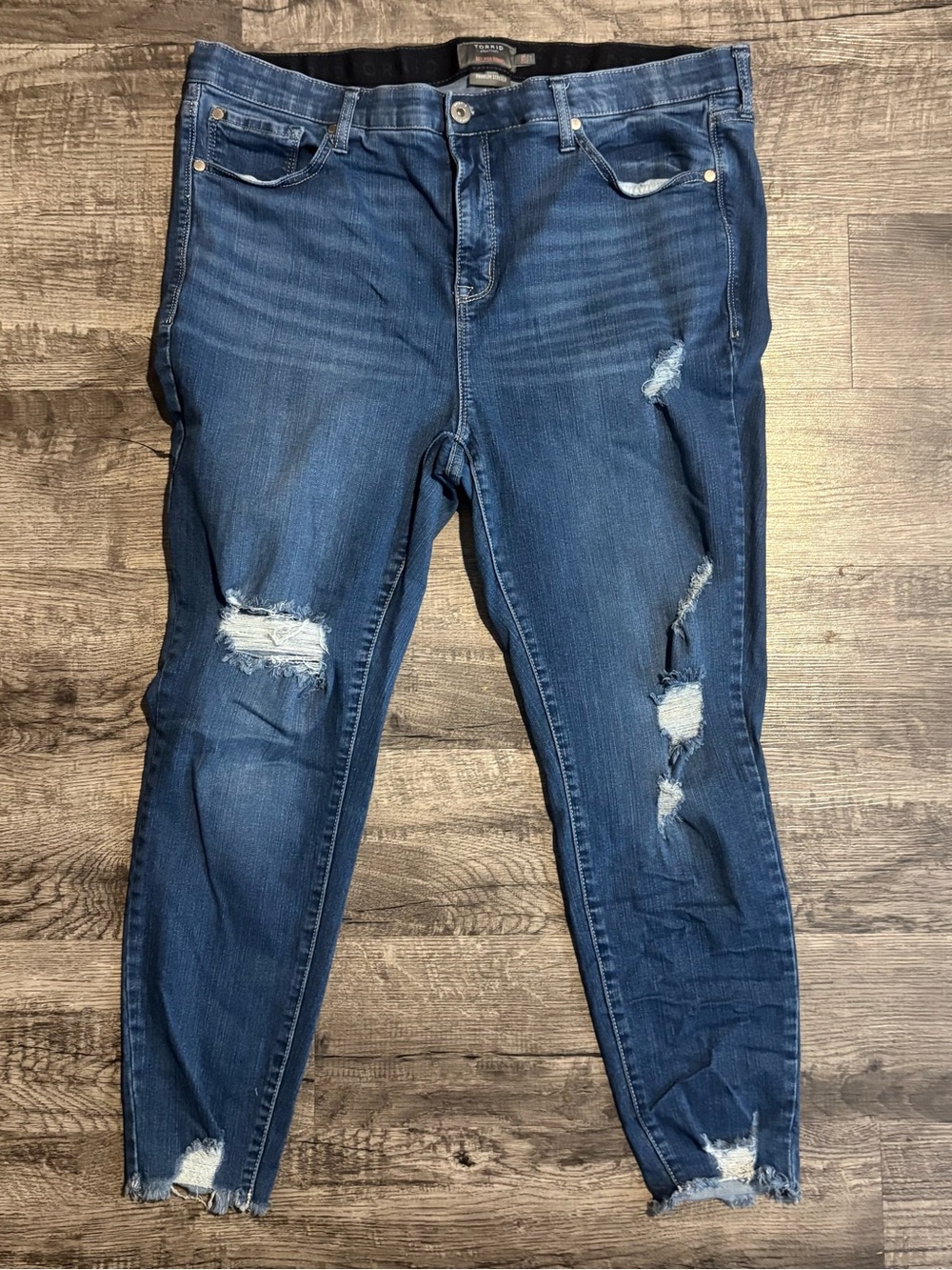 Torrid Jeans Women’s 20R Blue Sky High Skinny Premium Stretch Denim